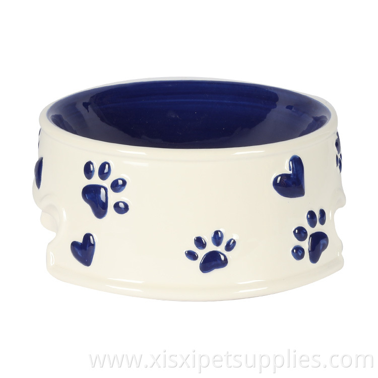 Wholesale Custom Logo Ceramic Pet Cat Dog Bowls